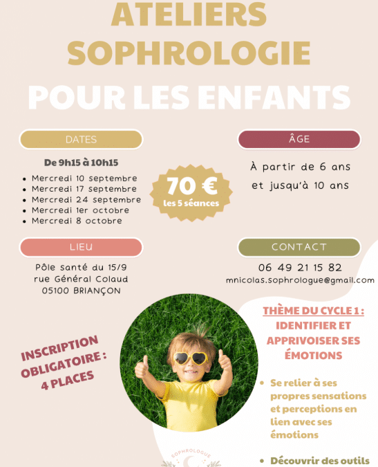 Ateliers de sophrologie pour les enfants à Briançon