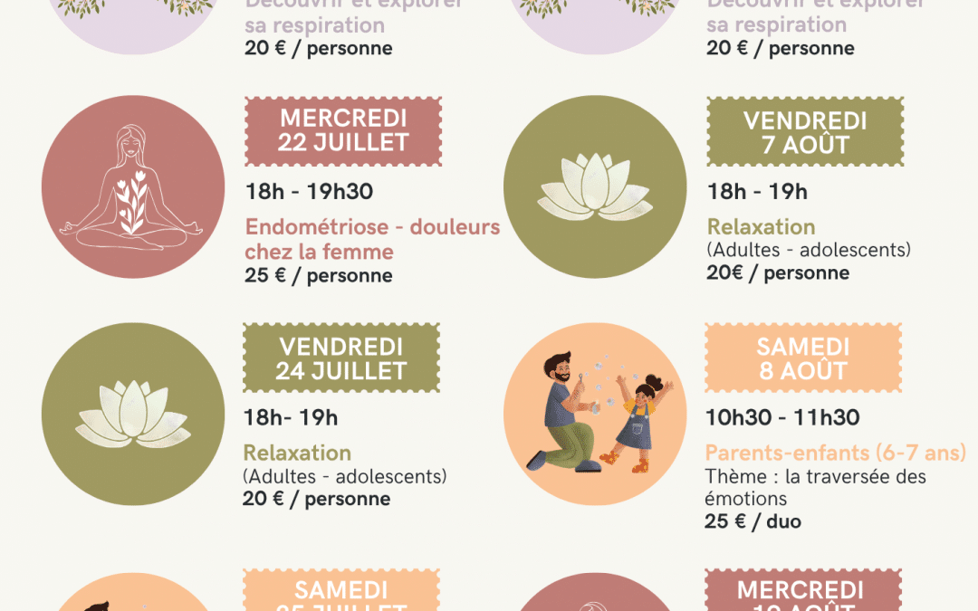programme ateliers sophro été 2026
